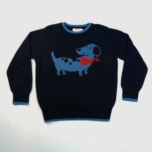 Joe Fresh Navy Pullover Knit Sweater with Dog Feature Size: Toddler 2